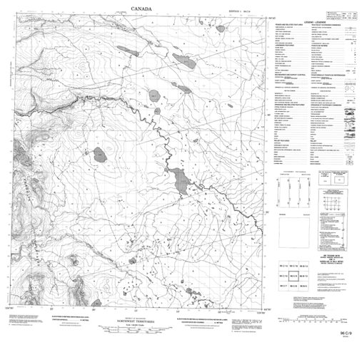 No Title Topographic Paper Map 096C09 at 1:50,000 scale