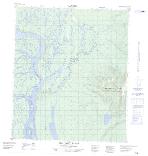 Old Fort Point Topographic Paper Map 096C10 at 1:50,000 scale
