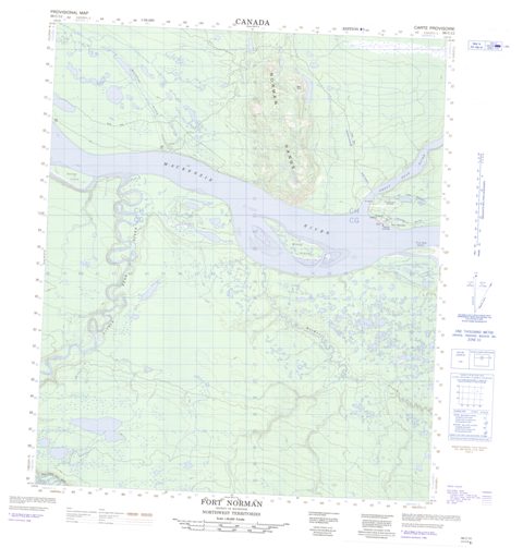 Fort Norman Topographic Paper Map 096C13 at 1:50,000 scale