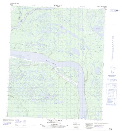 Police Island Topographic Paper Map 096C14 at 1:50,000 scale