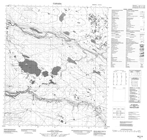 No Title Topographic Paper Map 096C16 at 1:50,000 scale