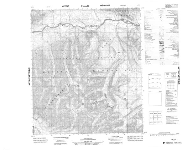 No Title Topographic Paper Map 096D04 at 1:50,000 scale