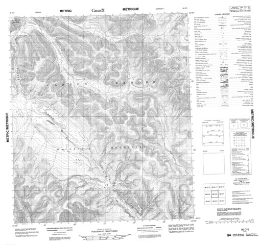 No Title Topographic Paper Map 096D06 at 1:50,000 scale