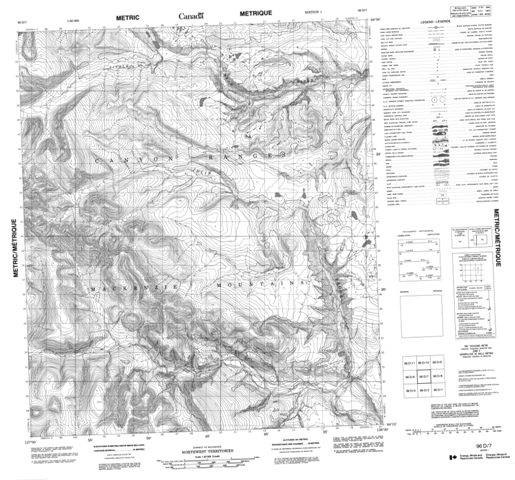 No Title Topographic Paper Map 096D07 at 1:50,000 scale