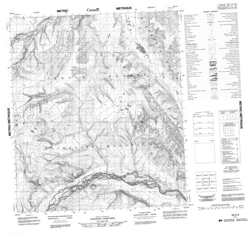 No Title Topographic Paper Map 096D08 at 1:50,000 scale