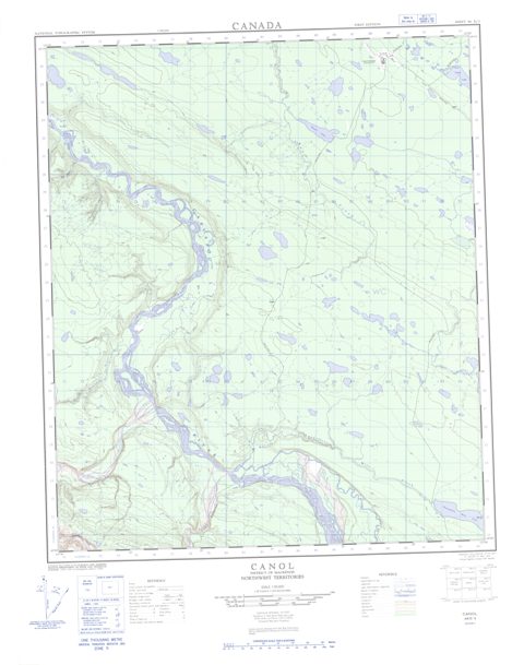 Canol Topographic Paper Map 096E03 at 1:50,000 scale