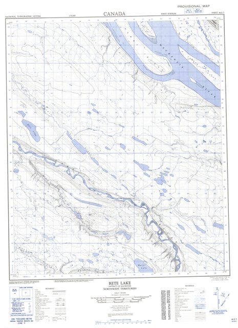 Rete Lake Topographic Paper Map 096E05 at 1:50,000 scale