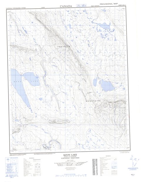 Moon Lake Topographic Paper Map 096E11 at 1:50,000 scale