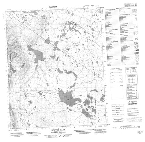 Doctor Lake Topographic Paper Map 096E16 at 1:50,000 scale