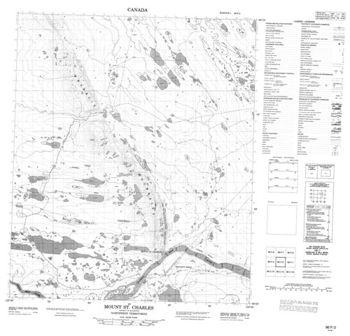 Mount St Charles Topographic Paper Map 096F02 at 1:50,000 scale