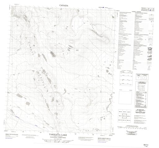 Yakeleya Lake Topographic Paper Map 096F04 at 1:50,000 scale