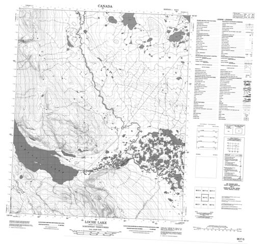 Loche Lake Topographic Paper Map 096F05 at 1:50,000 scale