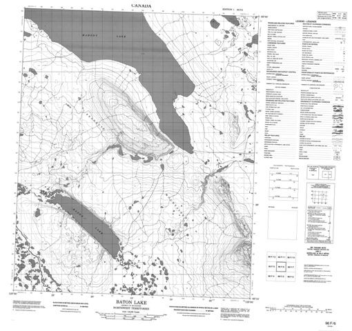 Baton Lake Topographic Paper Map 096F06 at 1:50,000 scale