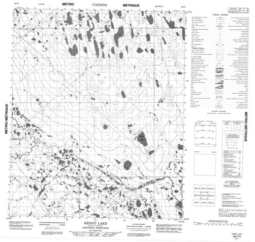 Kenny Lake Topographic Paper Map 096F09 at 1:50,000 scale