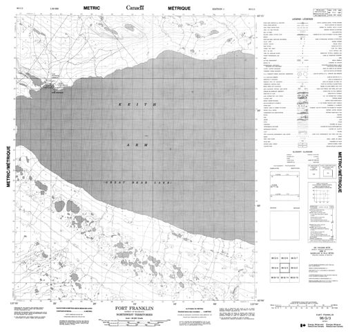 Fort Franklin Topographic Paper Map 096G03 at 1:50,000 scale