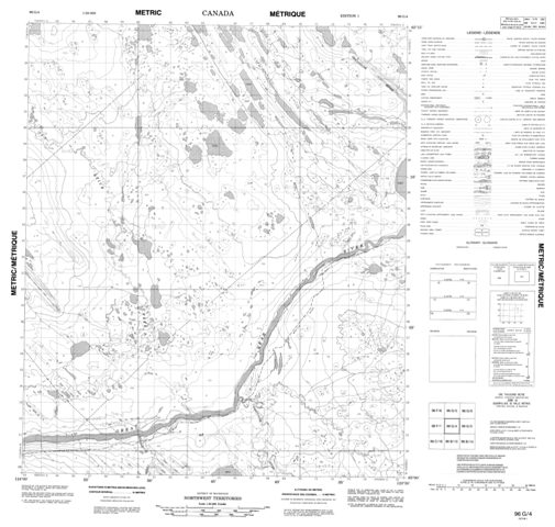 No Title Topographic Paper Map 096G04 at 1:50,000 scale