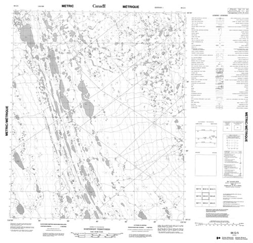 No Title Topographic Paper Map 096G05 at 1:50,000 scale
