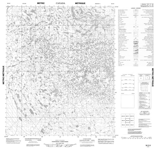 No Title Topographic Paper Map 096G06 at 1:50,000 scale