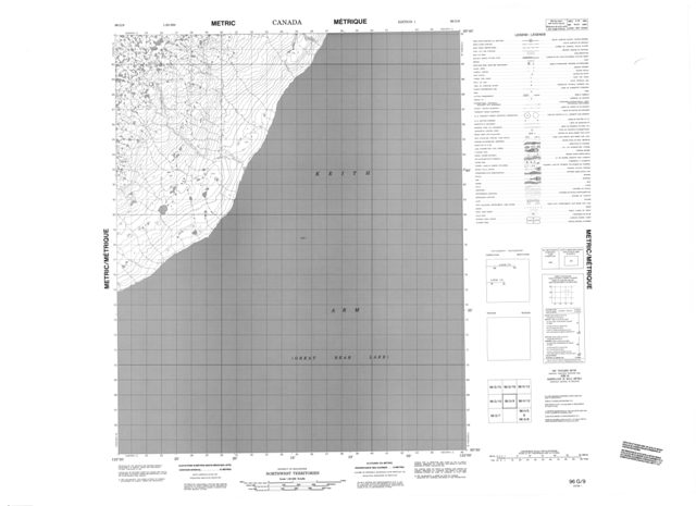 No Title Topographic Paper Map 096G09 at 1:50,000 scale