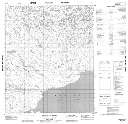 Salatreil River Topographic Paper Map 096G10 at 1:50,000 scale