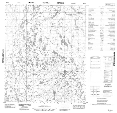 No Title Topographic Paper Map 096G12 at 1:50,000 scale