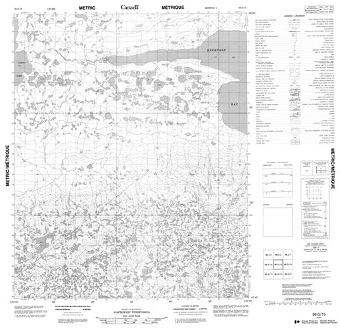 No Title Topographic Paper Map 096G15 at 1:50,000 scale