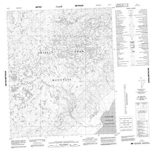 No Title Topographic Paper Map 096H07 at 1:50,000 scale