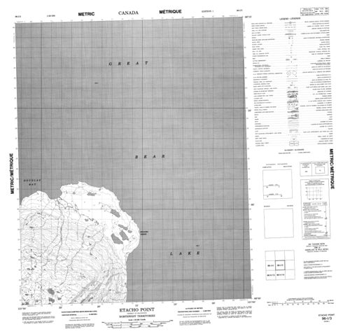 Etacho Point Topographic Paper Map 096I03 at 1:50,000 scale