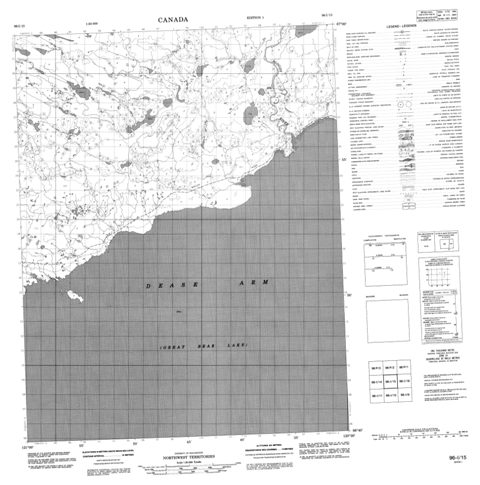 No Title Topographic Paper Map 096I15 at 1:50,000 scale