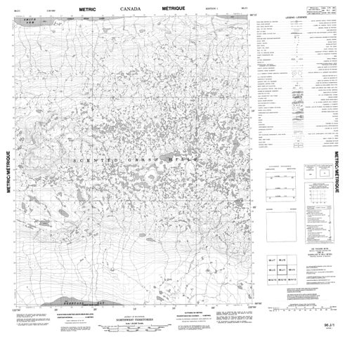 No Title Topographic Paper Map 096J01 at 1:50,000 scale