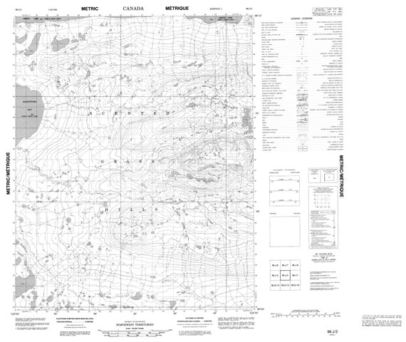 No Title Topographic Paper Map 096J02 at 1:50,000 scale