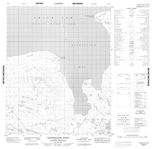 Goodfellow Point Topographic Paper Map 096J03 at 1:50,000 scale