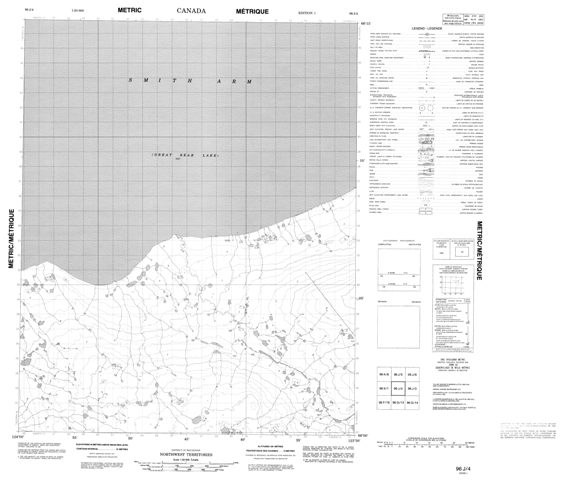 No Title Topographic Paper Map 096J04 at 1:50,000 scale