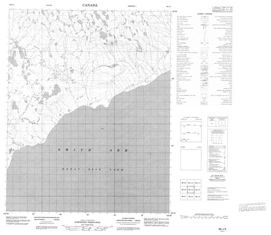 No Title Topographic Paper Map 096J05 at 1:50,000 scale