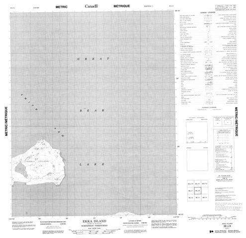 Ekka Island Topographic Paper Map 096J08 at 1:50,000 scale