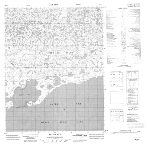 Mcgill Bay Topographic Paper Map 096J09 at 1:50,000 scale