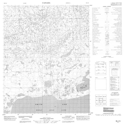 No Title Topographic Paper Map 096J10 at 1:50,000 scale
