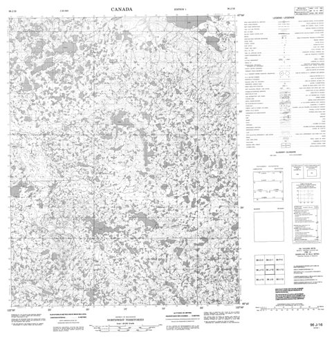 No Title Topographic Paper Map 096J16 at 1:50,000 scale