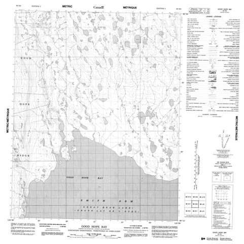 Good Hope Bay Topographic Paper Map 096K08 at 1:50,000 scale