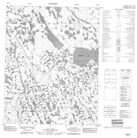 No Title Topographic Paper Map 096K09 at 1:50,000 scale