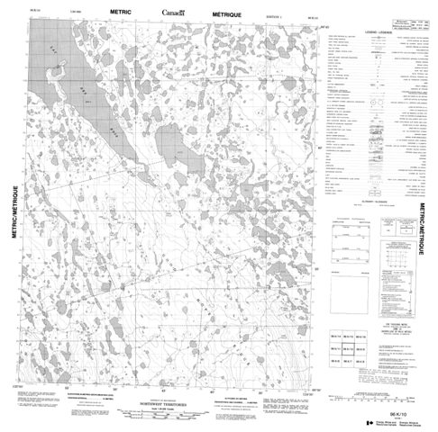 No Title Topographic Paper Map 096K10 at 1:50,000 scale