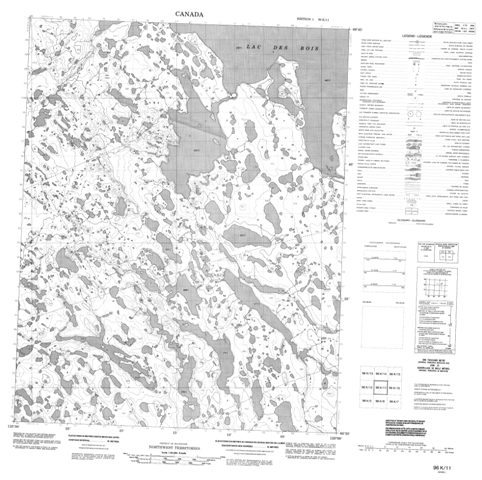 No Title Topographic Paper Map 096K11 at 1:50,000 scale
