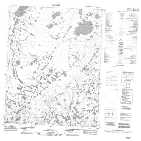 No Title Topographic Paper Map 096K12 at 1:50,000 scale