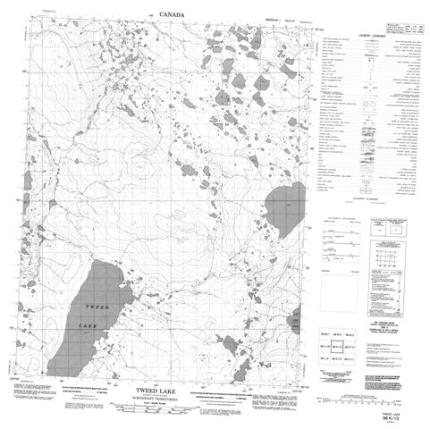 Tweed Lake Topographic Paper Map 096K13 at 1:50,000 scale