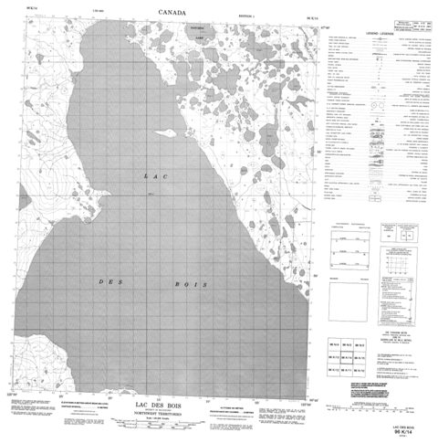 Lac Des Bois Topographic Paper Map 096K14 at 1:50,000 scale