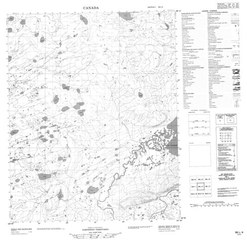 No Title Topographic Paper Map 096L04 at 1:50,000 scale