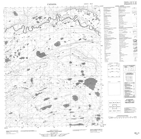 No Title Topographic Paper Map 096L05 at 1:50,000 scale