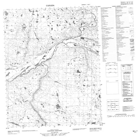 No Title Topographic Paper Map 096L07 at 1:50,000 scale