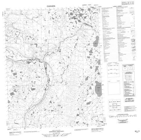 No Title Topographic Paper Map 096L08 at 1:50,000 scale