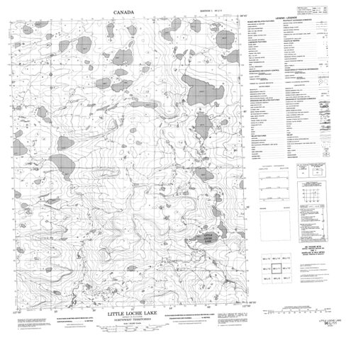 Little Loche Lake Topographic Paper Map 096L11 at 1:50,000 scale